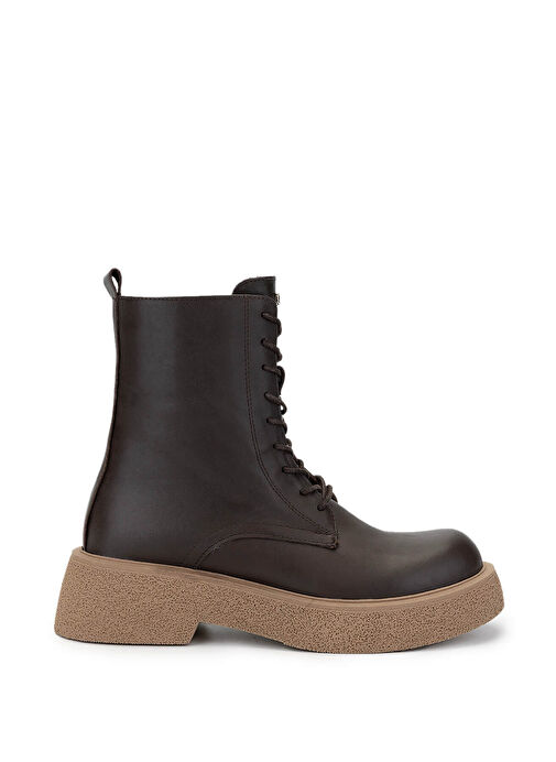 Tamer Tanca Kadın Hakiki Deri Kahverengi Casual Bot - Görsel 2