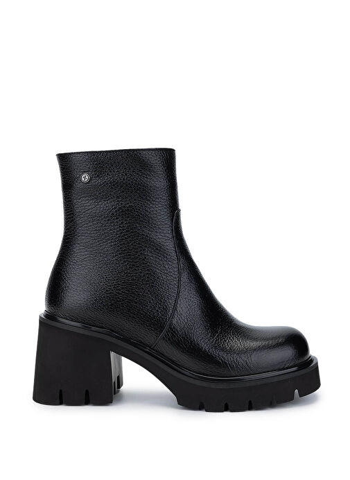 Tamer Tanca Kadın Hakiki Deri Siyah Floter Casual Bot - Görsel 2