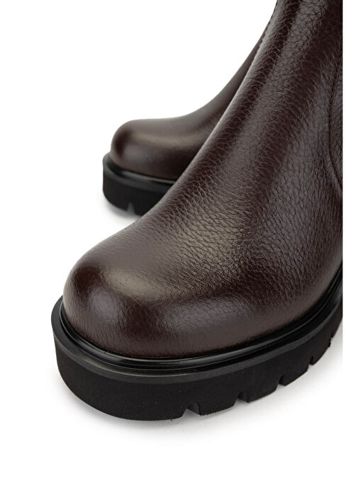 Tamer Tanca Kadın Hakiki Deri Kahverengi Casual Bot - Görsel 4