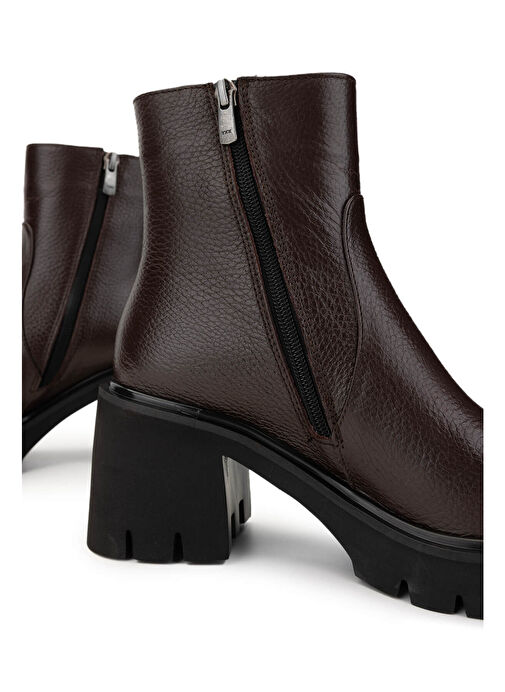 Tamer Tanca Kadın Hakiki Deri Kahverengi Casual Bot - Görsel 5