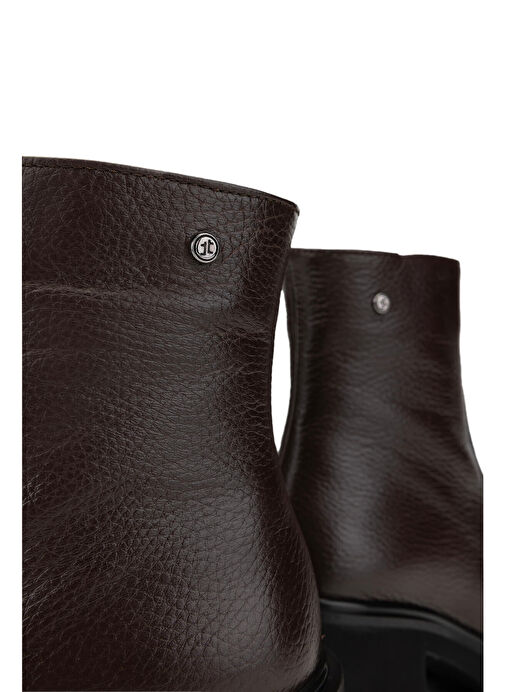 Tamer Tanca Kadın Hakiki Deri Kahverengi Casual Bot - Görsel 6