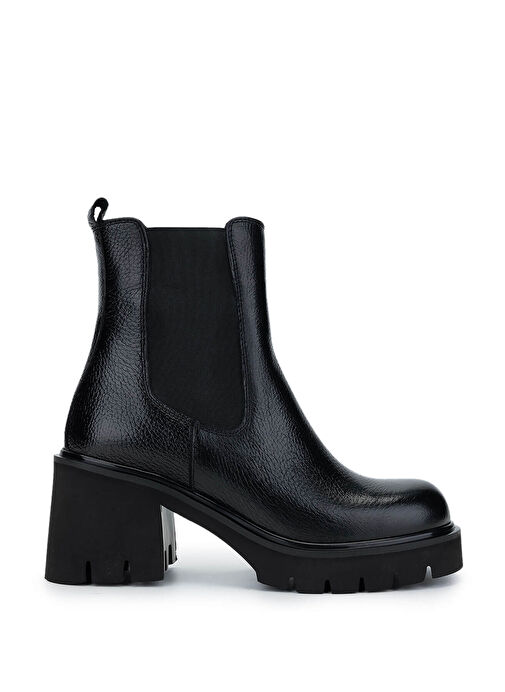 Tamer Tanca Kadın Hakiki Deri Siyah Floter Casual Bot - Görsel 2