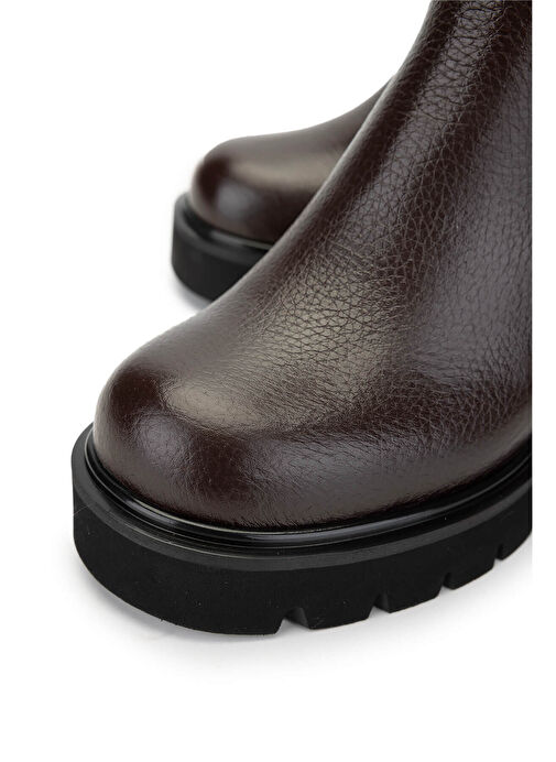 Tamer Tanca Kadın Hakiki Deri Kahverengi Casual Bot - Görsel 4