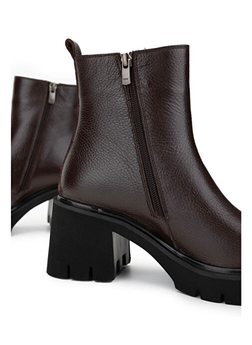 Tamer Tanca Kadın Hakiki Deri Kahverengi Casual Bot - Görsel 5