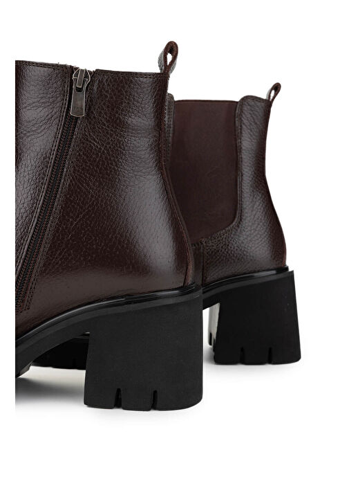 Tamer Tanca Kadın Hakiki Deri Kahverengi Casual Bot - Görsel 6