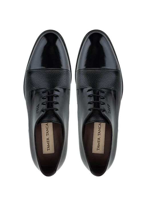 Tamer Tanca Erkek Hakiki Deri Siyah Klasik Ayakkabı - Görsel 6