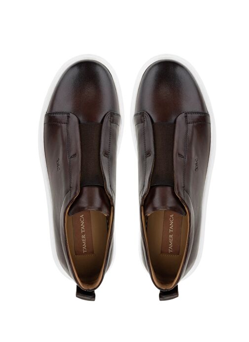 Tamer Tanca Erkek Hakiki Deri Kahverengi Loafer Ayakkabı - Görsel 6