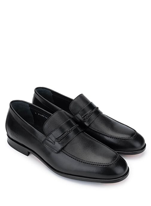 Tamer Tanca Erkek Hakiki Deri Siyah Deri Klasik Ayakkabı - Görsel 3