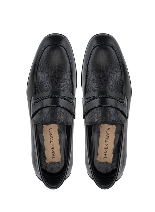 Tamer Tanca Erkek Hakiki Deri Siyah Deri Klasik Ayakkabı - Görsel 6