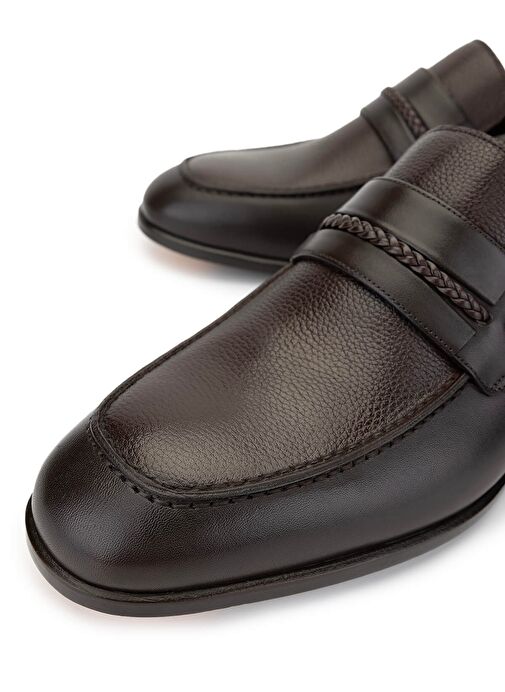 Tamer Tanca Erkek Hakiki Deri Kahverengi Klasik Ayakkabı - Görsel 4