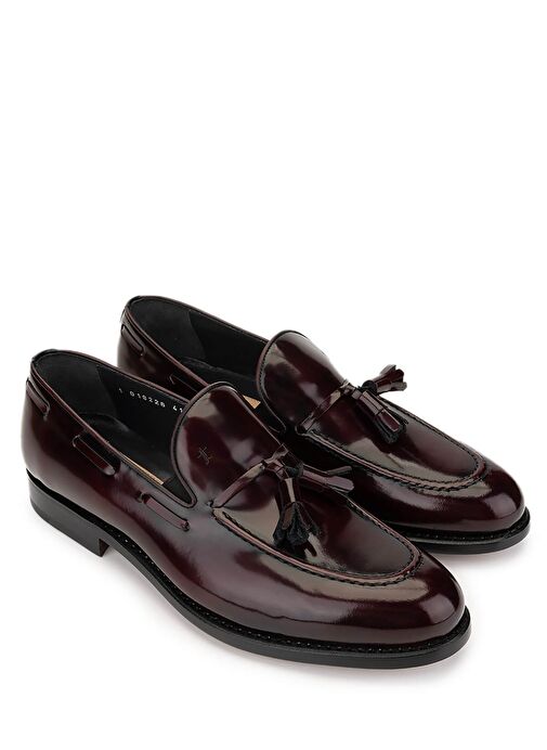 Tamer Tanca Erkek Hakiki Deri Bordo Klasik Ayakkabı - Görsel 3