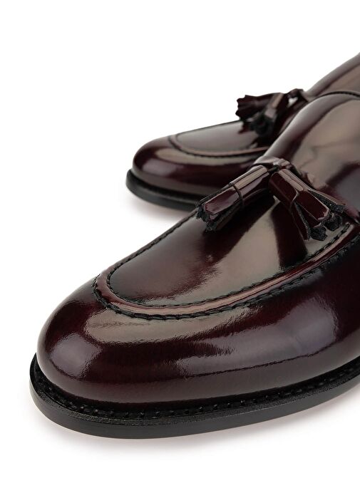 Tamer Tanca Erkek Hakiki Deri Bordo Klasik Ayakkabı - Görsel 4