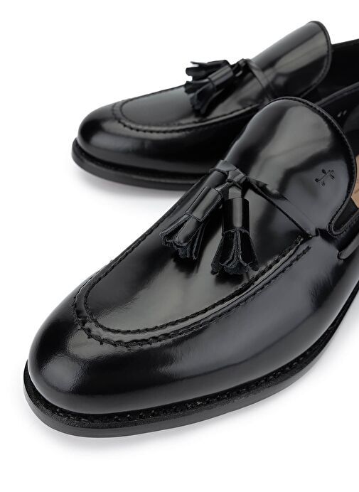 Tamer Tanca Erkek Hakiki Deri Siyah Açma Klasik Ayakkabı - Görsel 4