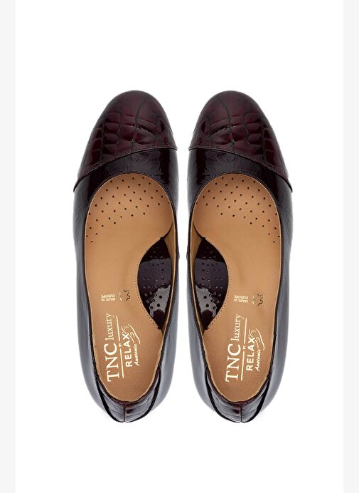 Relax Anatomic Kadın Hakiki Deri Bordo Comfort Ayakkabı - Görsel 7