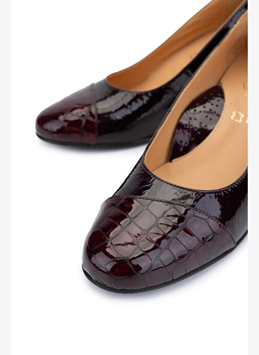 Relax Anatomic Kadın Hakiki Deri Bordo Comfort Ayakkabı - Görsel 4