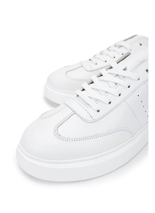 Tamer Tanca Erkek Hakiki Deri Beyaz Sneakers & Spor Ayakkabı - Görsel 4