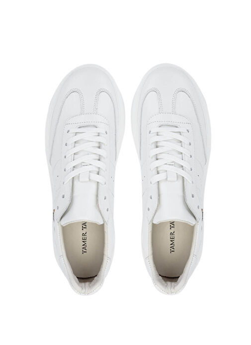Tamer Tanca Erkek Hakiki Deri Beyaz Sneakers & Spor Ayakkabı - Görsel 6