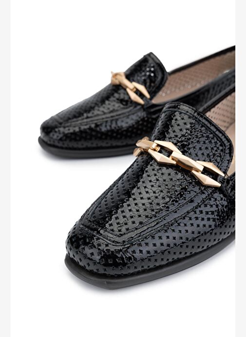 Relax Anatomic Kadın Hakiki Deri Siyah Comfort Ayakkabı - Görsel 4