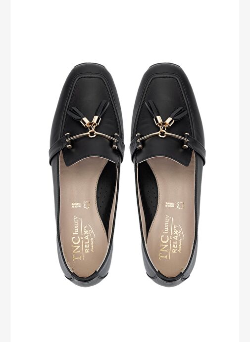 Relax Anatomic Kadın Hakiki Deri Siyah Comfort Ayakkabı - Görsel 6