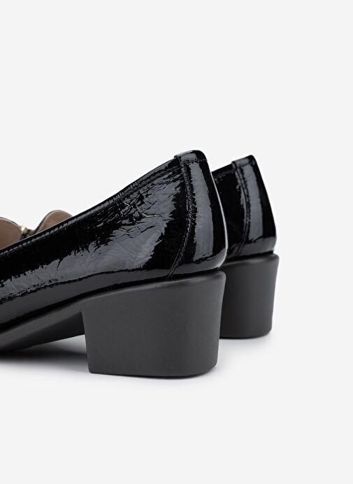 Valmenti Kadın Hakiki Deri Siyah Comfort Ayakkabı - Görsel 5