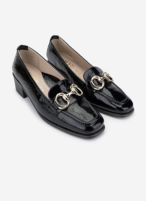 Valmenti Kadın Hakiki Deri Siyah Comfort Ayakkabı - Görsel 3