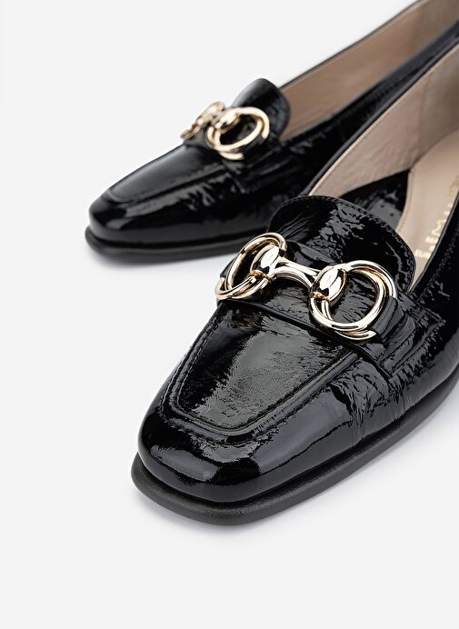 Valmenti Kadın Hakiki Deri Siyah Comfort Ayakkabı - Görsel 4