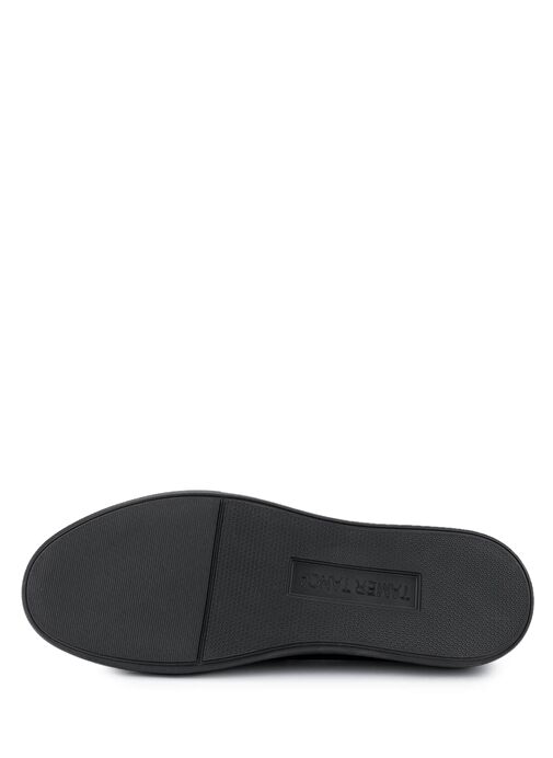 Tamer Tanca Erkek Hakiki Deri Siyah Süet Loafer Ayakkabı - Görsel 5