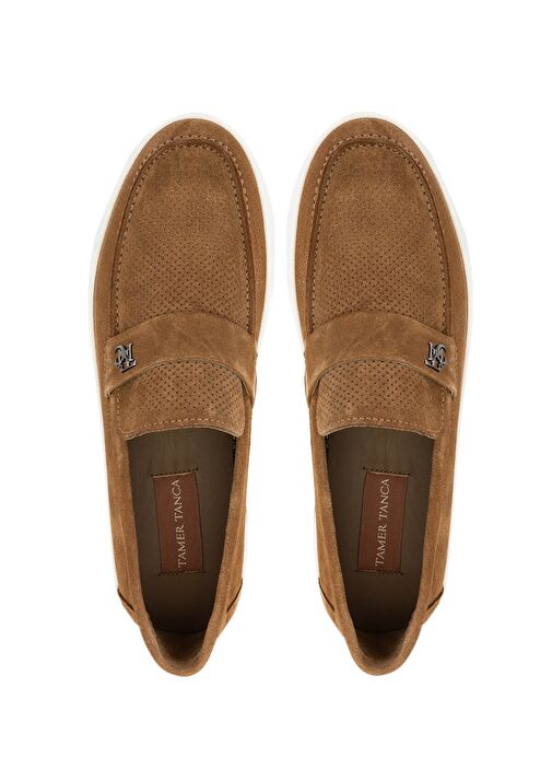 Tamer Tanca Erkek Hakiki Deri Taba Süet Loafer Ayakkabı - Görsel 6