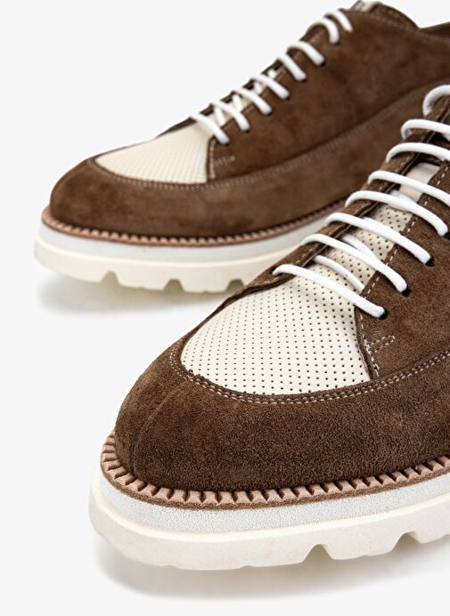 Valmenti Erkek Hakiki Deri Kahverengi Casual Ayakkabı - Görsel 4