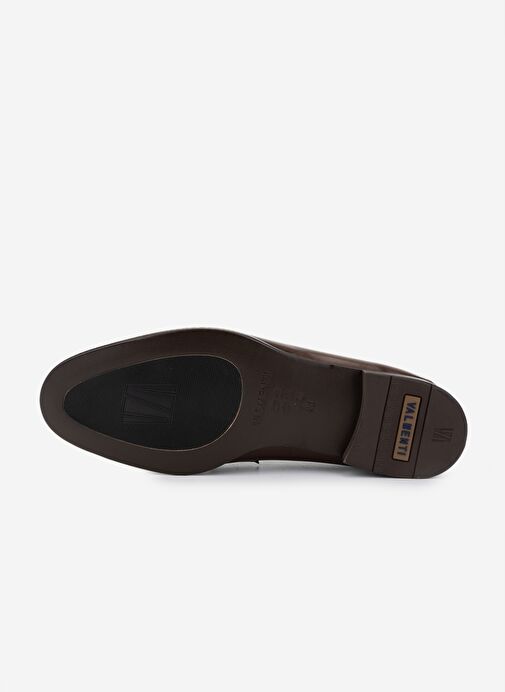 Valmenti Erkek Hakiki Deri Kahverengi Klasik Ayakkabı - Görsel 5