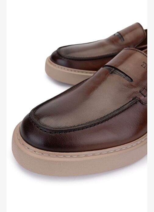 Tamer Tanca Erkek Hakiki Deri Fındık Loafer Ayakkabı - Görsel 4