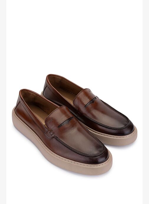 Tamer Tanca Erkek Hakiki Deri Fındık Loafer Ayakkabı - Görsel 3