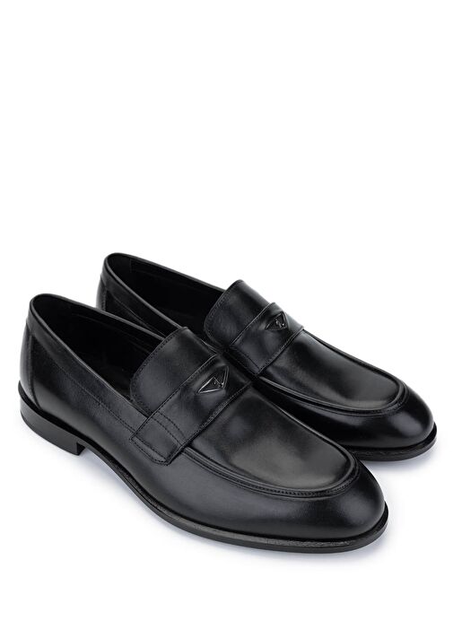 Tamer Tanca Erkek Hakiki Deri Siyah Deri Klasik Ayakkabı - Görsel 3