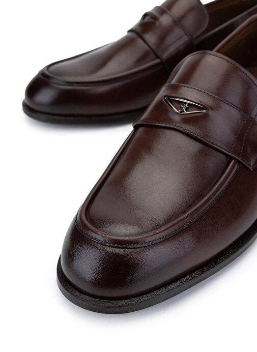 Tamer Tanca Erkek Hakiki Deri Kahverengi Klasik Ayakkabı - Görsel 4