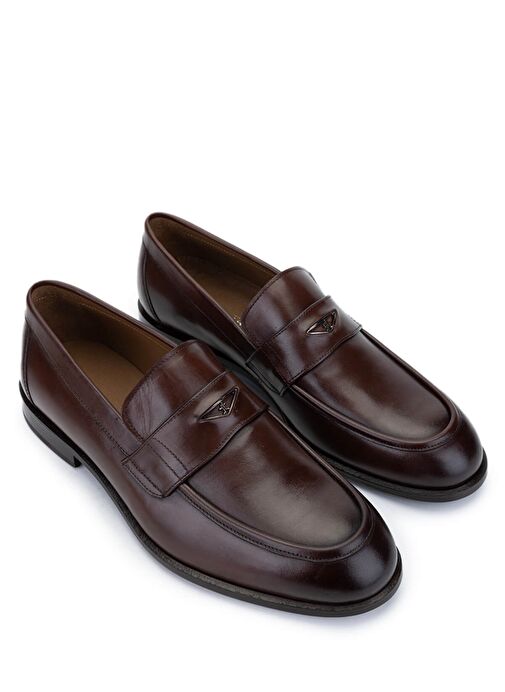 Tamer Tanca Erkek Hakiki Deri Kahverengi Klasik Ayakkabı - Görsel 3