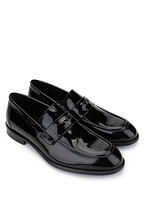 Tamer Tanca Erkek Hakiki Deri Siyah Rugan Klasik Ayakkabı - Görsel 3