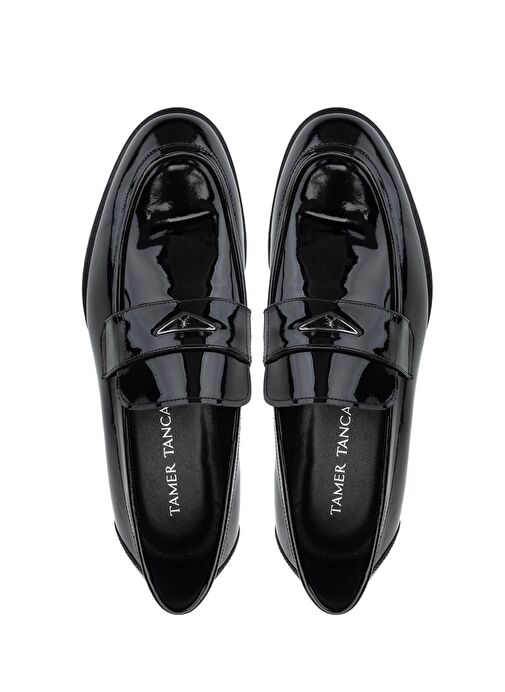 Tamer Tanca Erkek Hakiki Deri Siyah Rugan Klasik Ayakkabı - Görsel 6