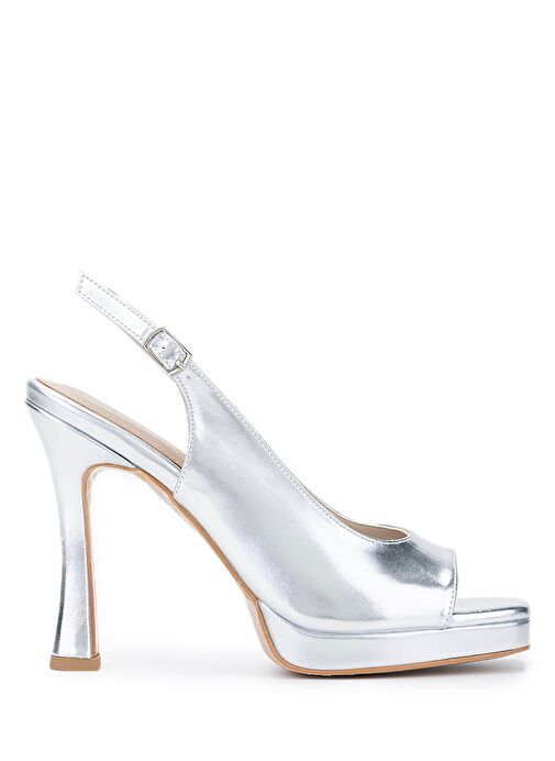 Tamer Tanca Kadın Suni Deri Lame Topuklu Ayakkabı - Görsel 2