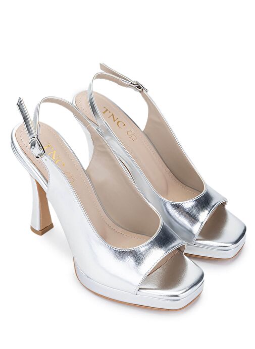 Tamer Tanca Kadın Suni Deri Lame Topuklu Ayakkabı - Görsel 3