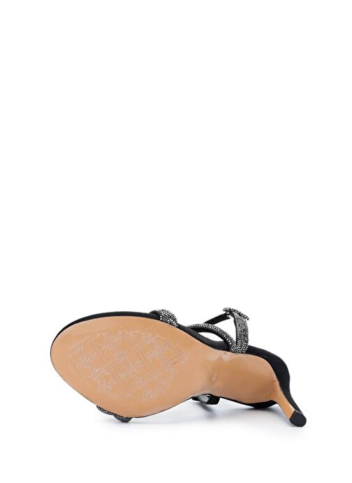 Tamer Tanca Kadın Suni Deri Siyah Abiye Ayakkabı - Görsel 5