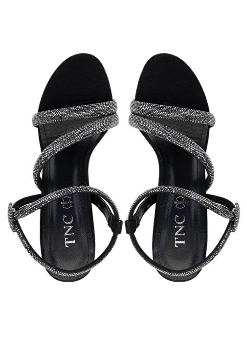 Tamer Tanca Kadın Suni Deri Siyah Abiye Ayakkabı - Görsel 6