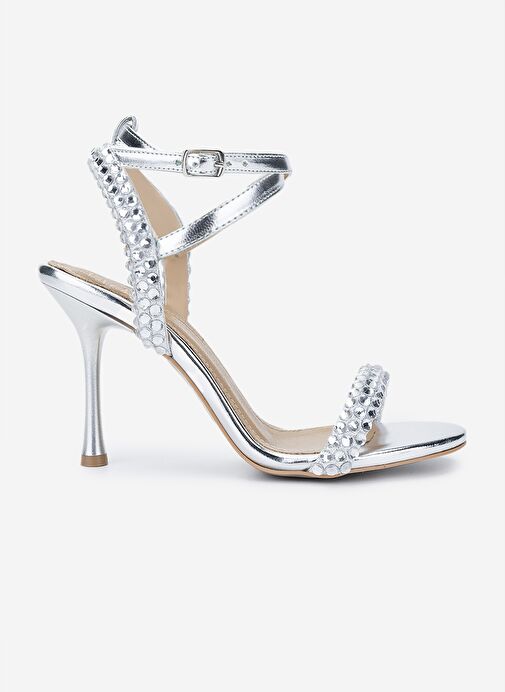 Valmenti Kadın Suni Deri Lame Topuklu Ayakkabı - Görsel 2