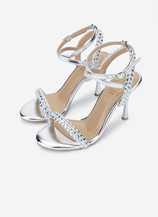 Valmenti Kadın Suni Deri Lame Topuklu Ayakkabı - Görsel 7