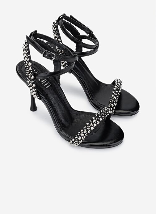 Valmenti Kadın Suni Deri Siyah Topuklu Ayakkabı - Görsel 3