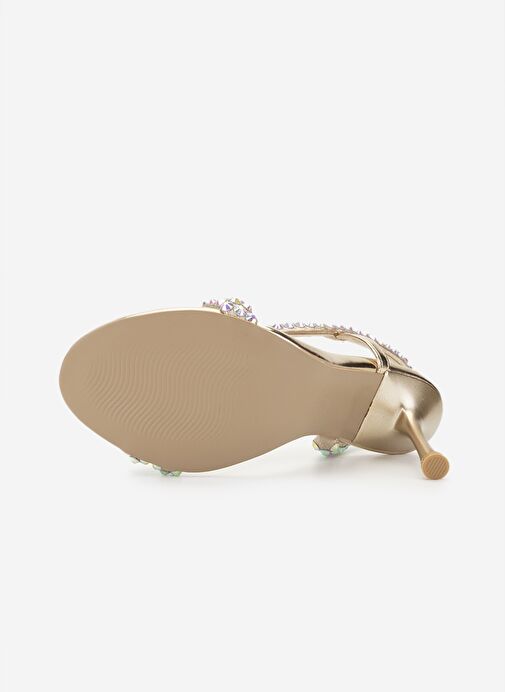 Valmenti Kadın Suni Deri Dore Topuklu Ayakkabı - Görsel 6