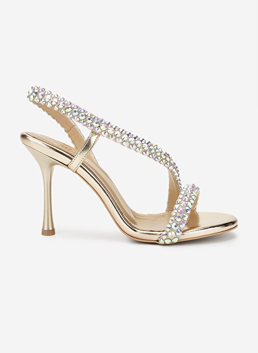 Valmenti Kadın Suni Deri Dore Topuklu Ayakkabı - Görsel 2