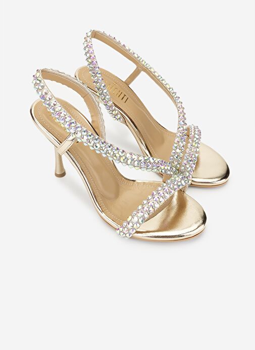 Valmenti Kadın Suni Deri Dore Topuklu Ayakkabı - Görsel 3