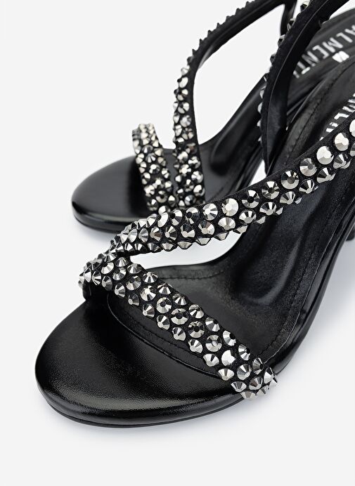 Valmenti Kadın Suni Deri Siyah Topuklu Ayakkabı - Görsel 4