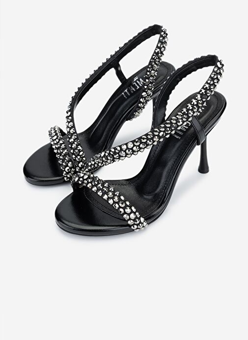 Valmenti Kadın Suni Deri Siyah Topuklu Ayakkabı - Görsel 7