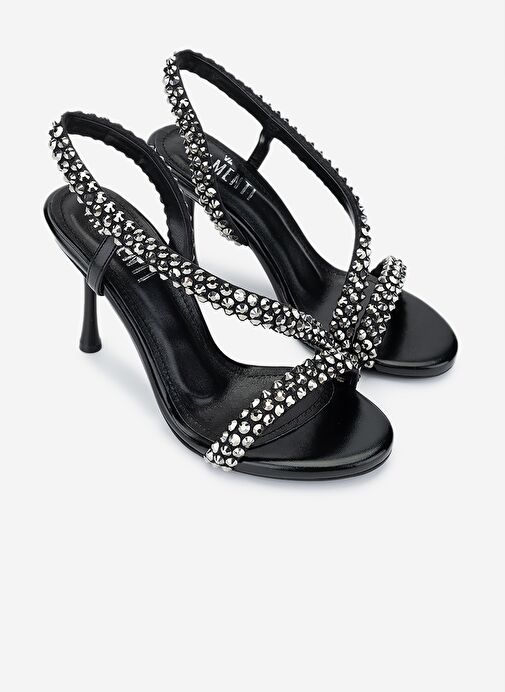 Valmenti Kadın Suni Deri Siyah Topuklu Ayakkabı - Görsel 3